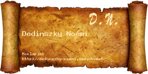 Dedinszky Noémi névjegykártya